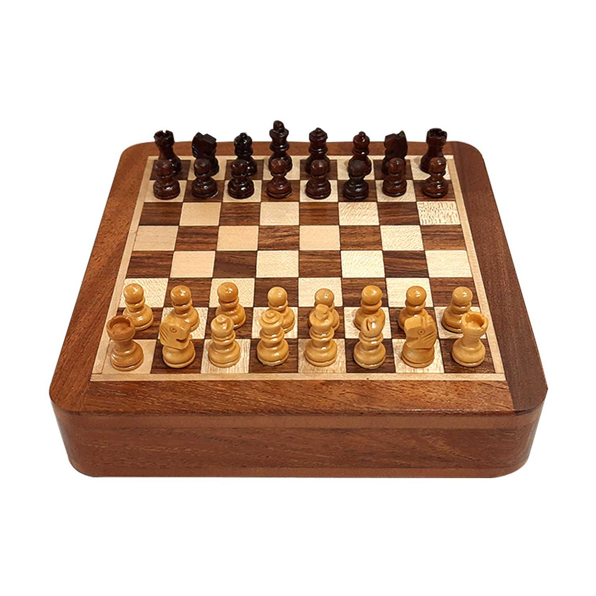 The Bombay Store Chess Set with Brass Coins