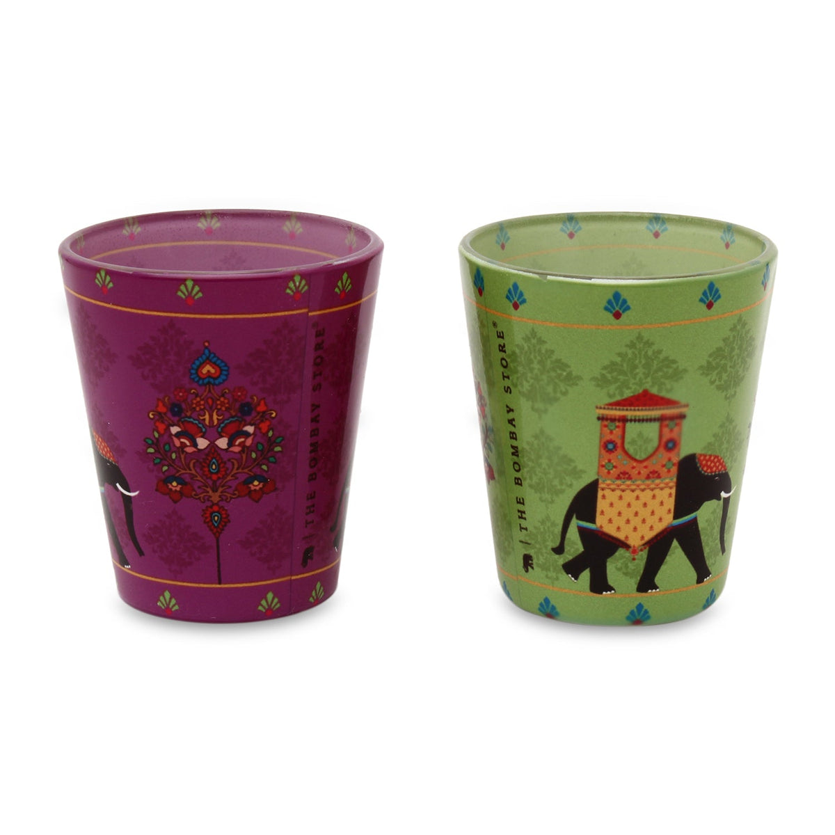 The Bombay Store Elephant Tusker Shot Glasses Set of 2 (30ml each)