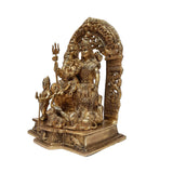 Load image into Gallery viewer, Brass Shiv Family Sitting Arch 12 in