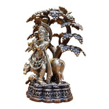 Load image into Gallery viewer, Brass Krishna Cow under Tree in Two Tone Finish 30 in