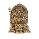 Load image into Gallery viewer, Brass Shiv Family Sitting Arch 12 in