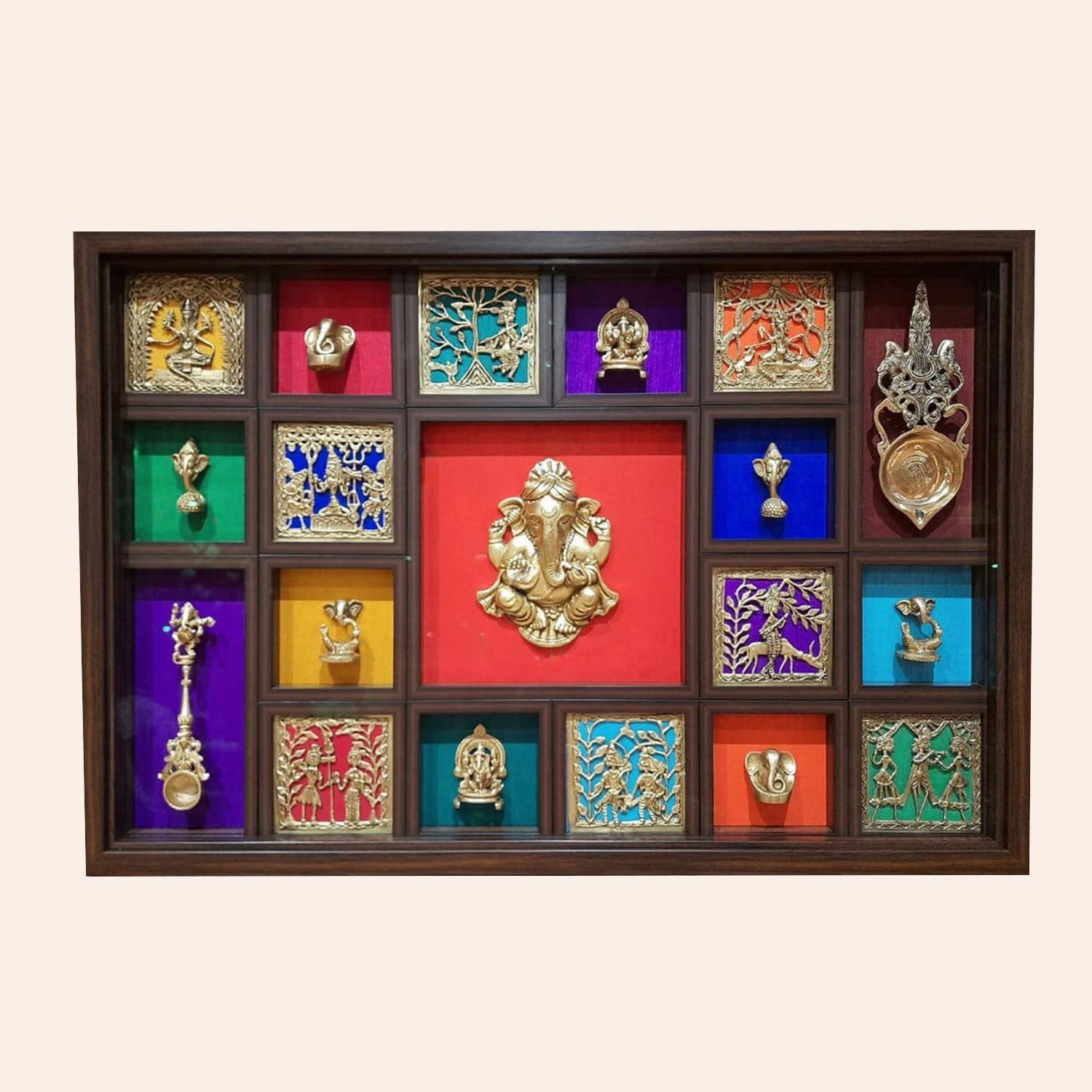Bastar Frame The Bombay Store Bastar Frame with Ganesha Design 27 in x 39 in