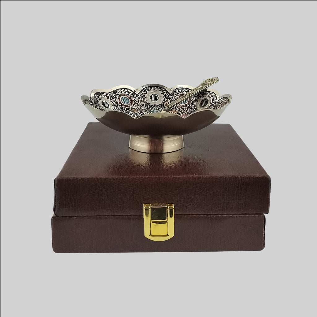 Brass Meenakari Bowl with Box 5 in