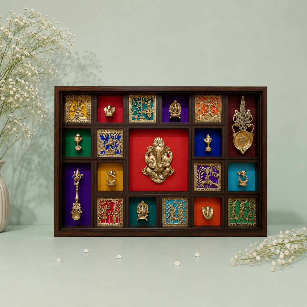Bastar Frame The Bombay Store Bastar Frame with Ganesha Design 27 in x 39 in