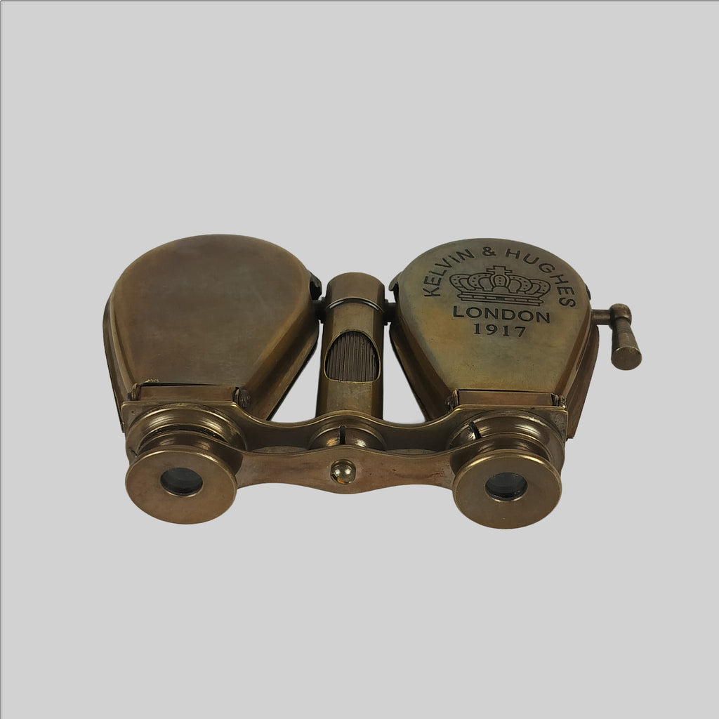 Brass Binacular with Antique Finish 4 in x 4.75 in x 2 in