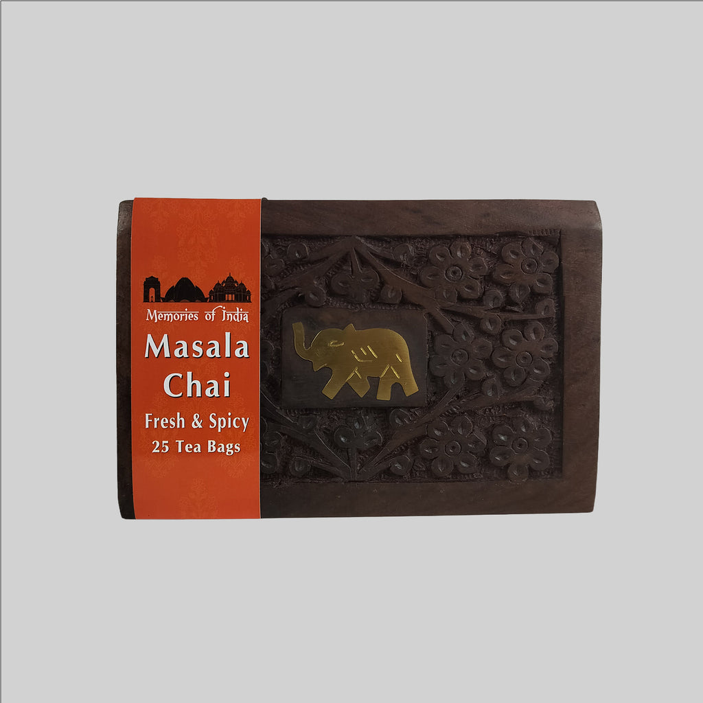 Masala Chai Tea Bags in Wooden Box (25 pcs)