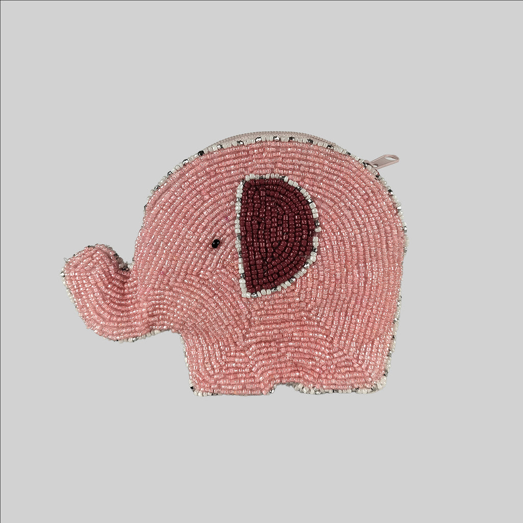 Kids Beaded Elephant Sling Bag (Pink Colour)
