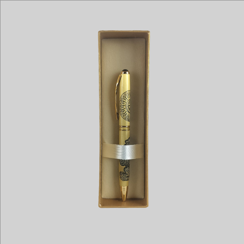 Engraved Ball Pen in Gold Finish
