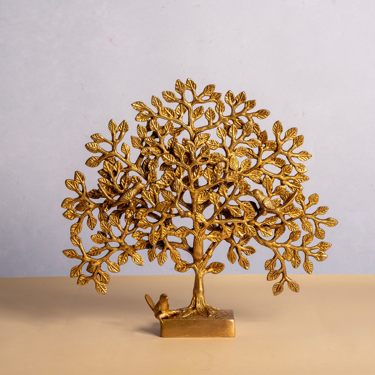 The Bombay Store Brass Tree with Birds 9 in