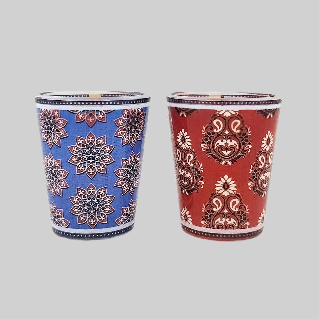 Ajrakh Shot Glasses Set of 2 (30 ml each)