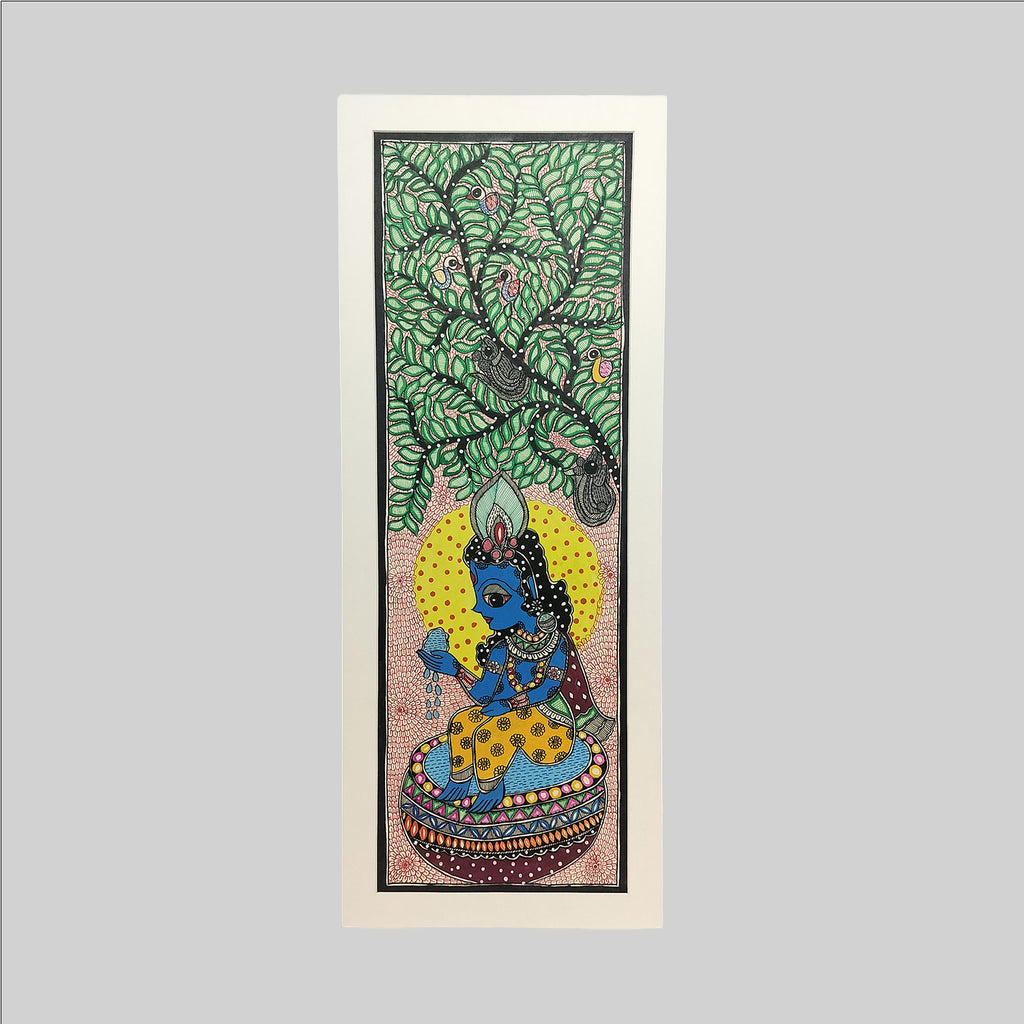 Madhubani Painting (Mount) - 11 in x 7.5 in