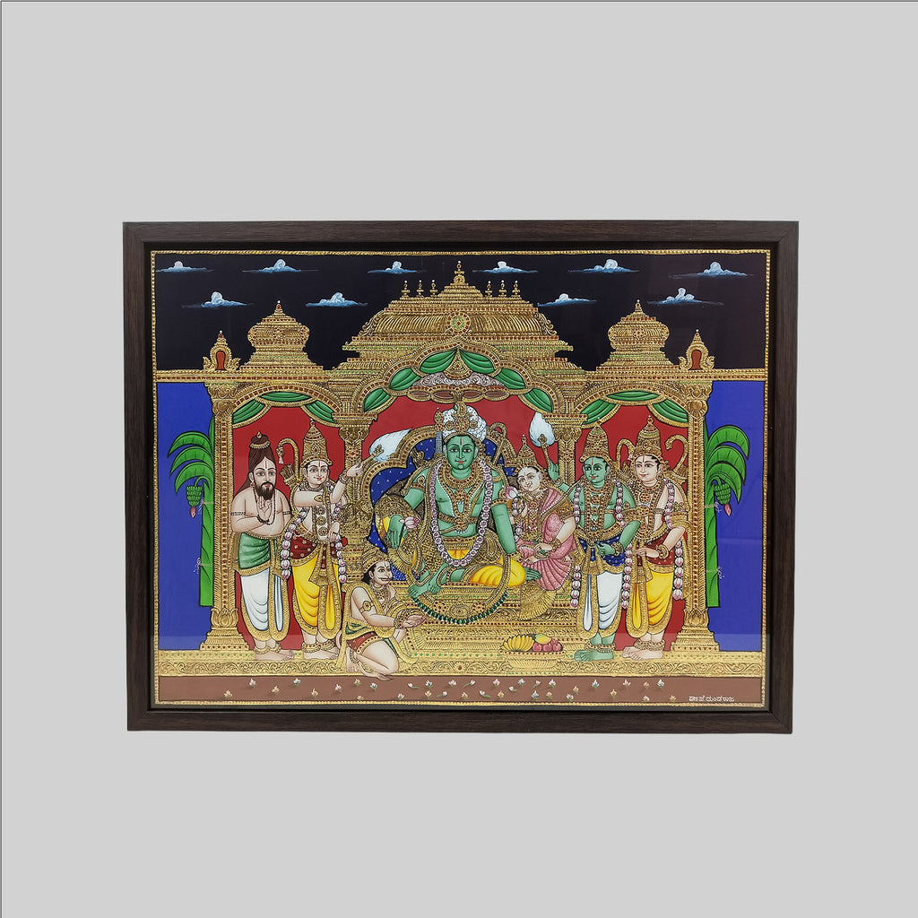 Mysore Ram Darbar Painting (Frame) - 24 in x 18 in