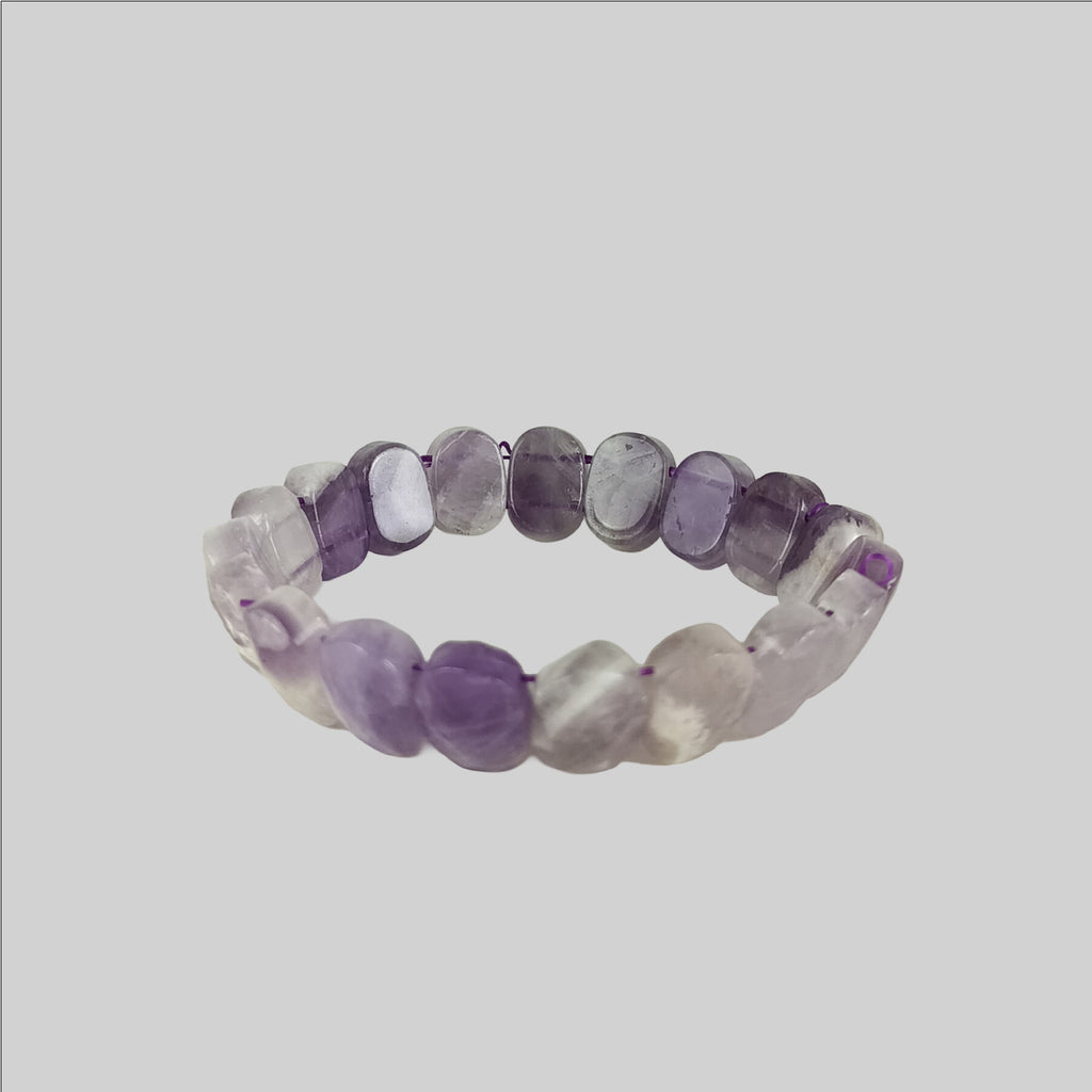 Amethyst Stone Oval Faceted Bracelet