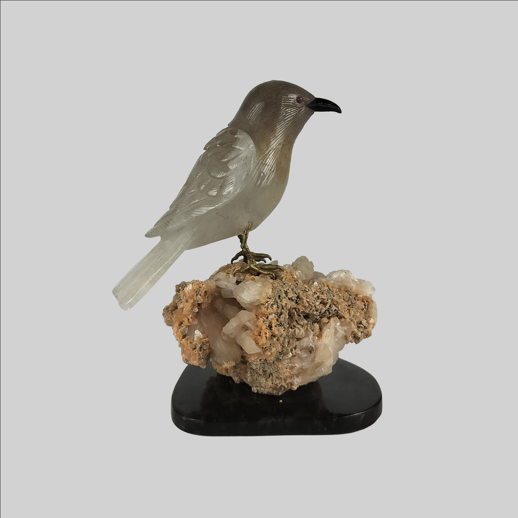 Mix Semi Precious Stone Bird 7 in