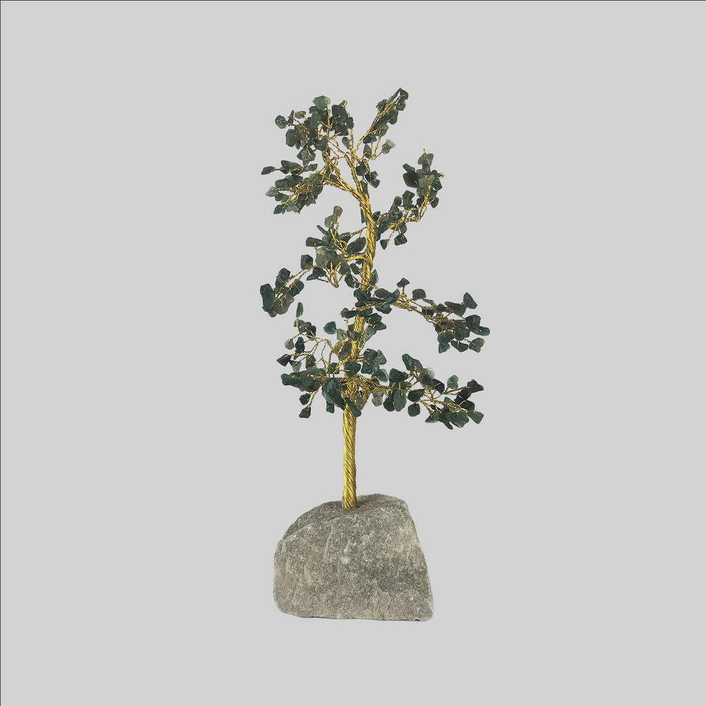 Green Aventurine Stone Tree with Base 10 in
