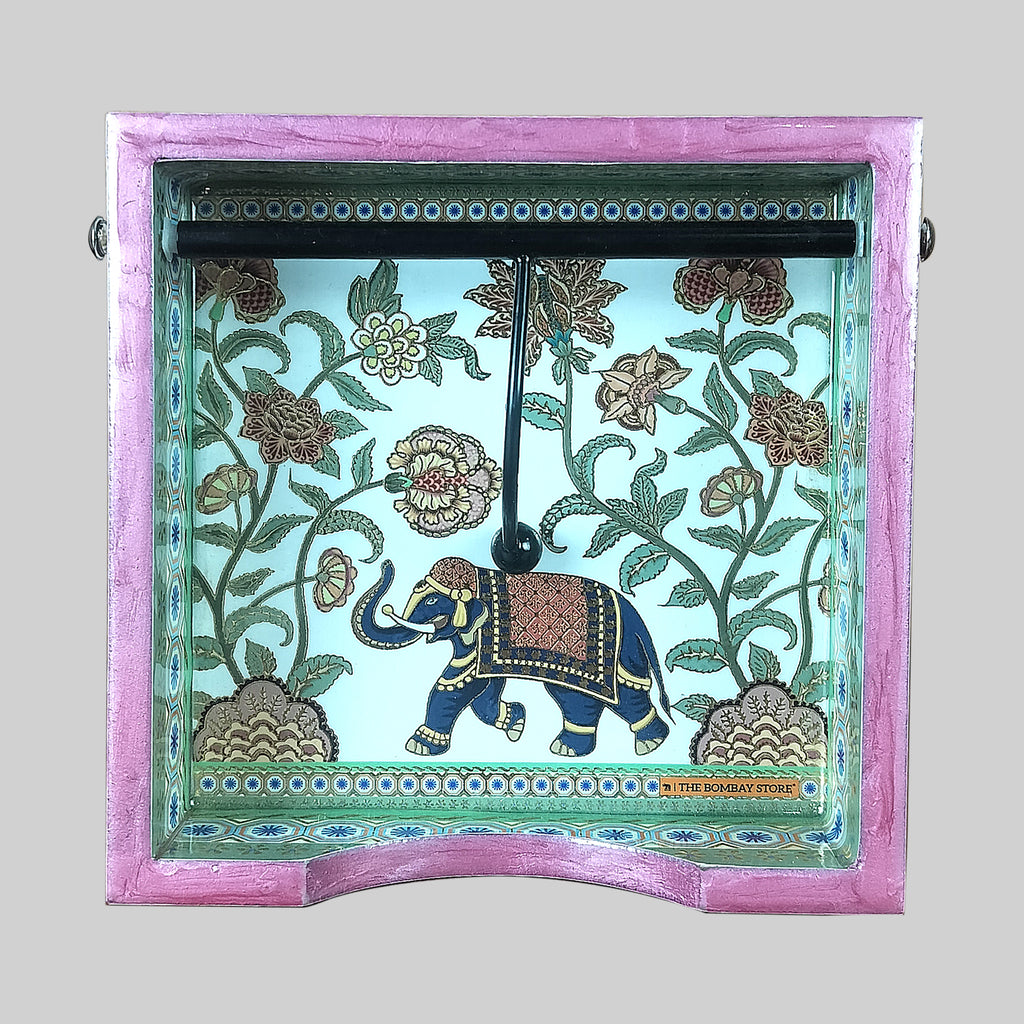 Elephant Floral Tissue Box Holder