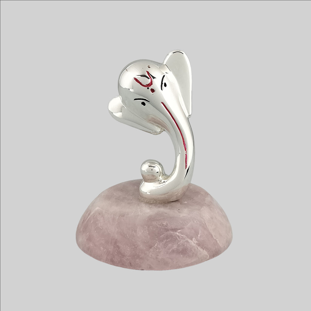 Silver Plated Resin Modern Ganesha 3.5 in