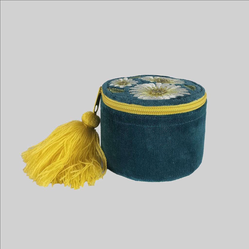 Daisy Flower Trinklet Box (Teal colour)
