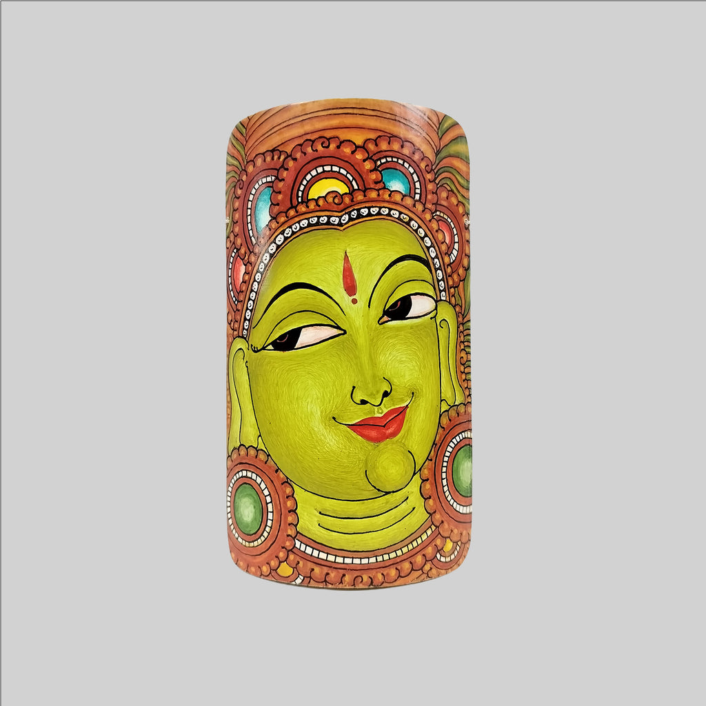Bamboo Mural Parvati Painting - 9 in x 6 in