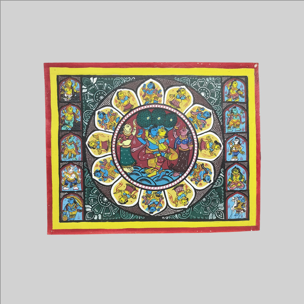 Pattachitra Dashavatar Painting (Mount) - 8 in x 10 in