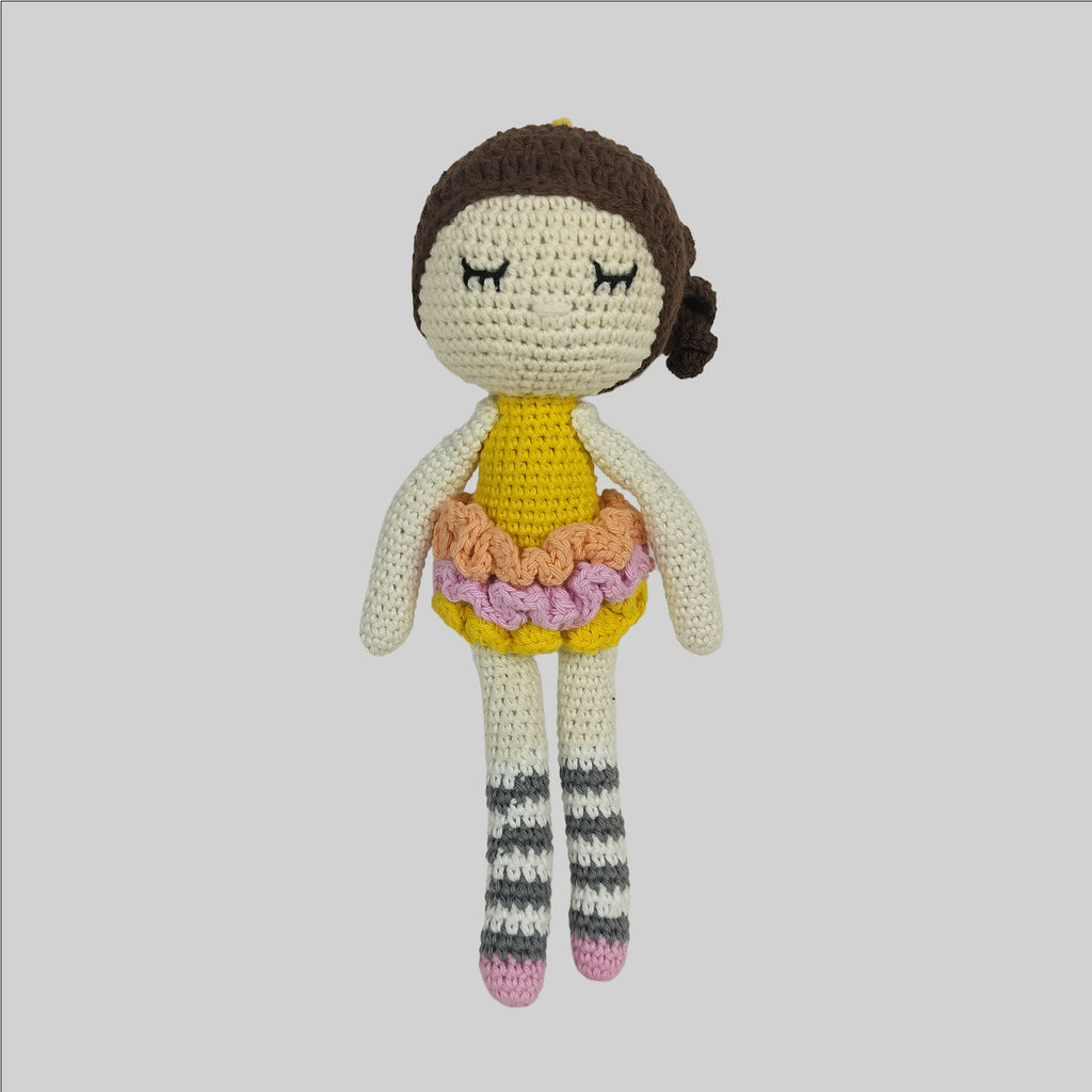 High Poni Crochet Ballerina Doll 10 in