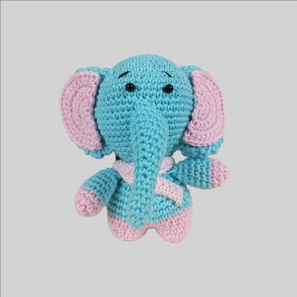 Elephant Crochet Toy 7 in