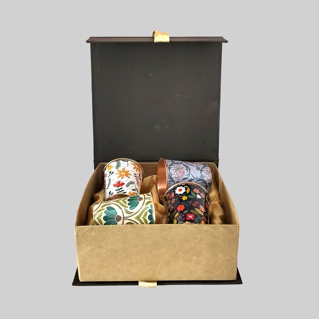 Copper Glasses in Gift Box 280 ml each (Set of 4)