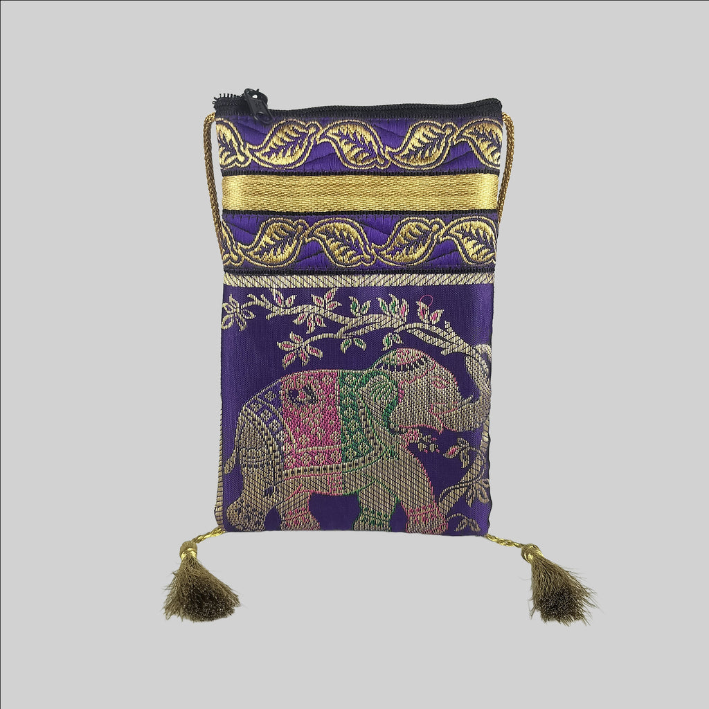 Banarasi Art Silk Mobile Sling Bag (Assorted Design)