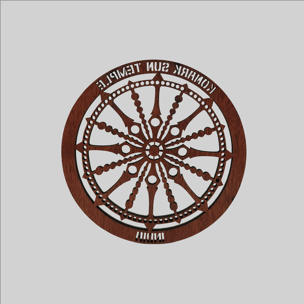 Konark Wheel Laser Cut Coaster