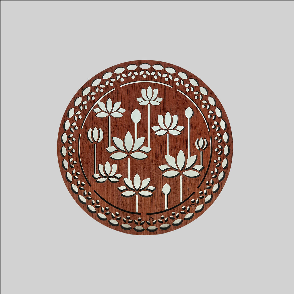 Divine Lotus Laser Cut Coaster