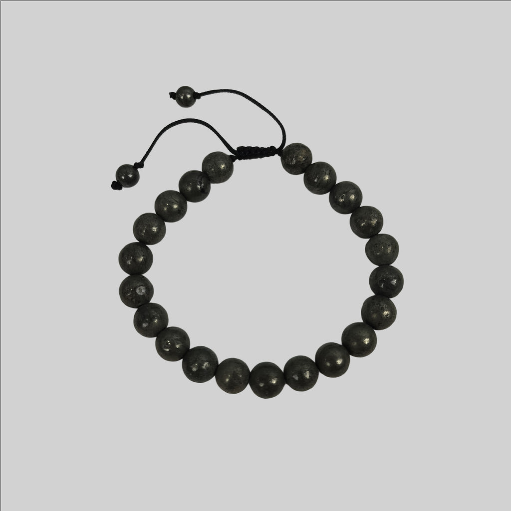 Pyrite Stone Adjustable Bracelet