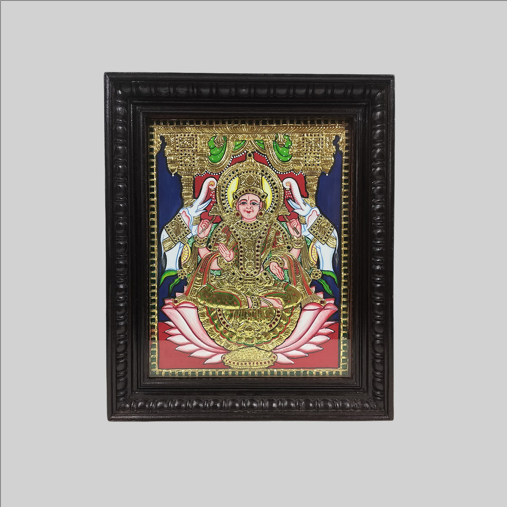Tanjore Laxmi Painting (Frame) - 12 in x 15 in