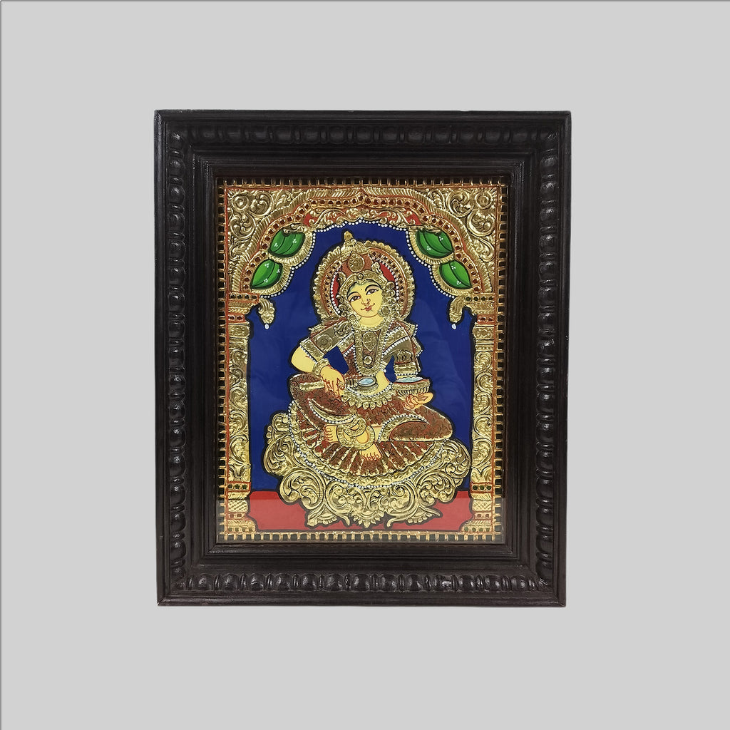 Tanjore Annapurna Painting (Frame) - 12 in x 15 in