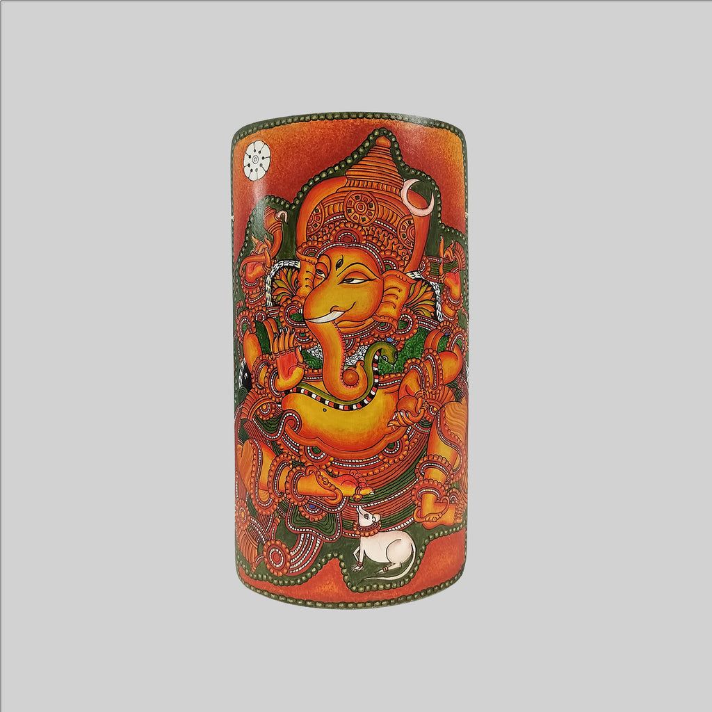 Bamboo Mural Ganesha Painting - 13 in x 8 in