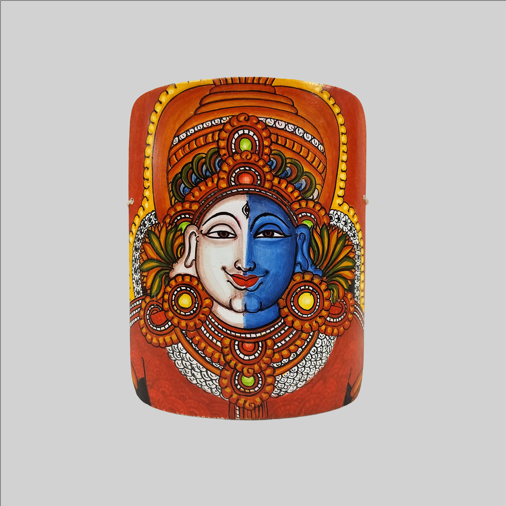 Bamboo Mural Harihara Painting - 6 in x 5.5 in