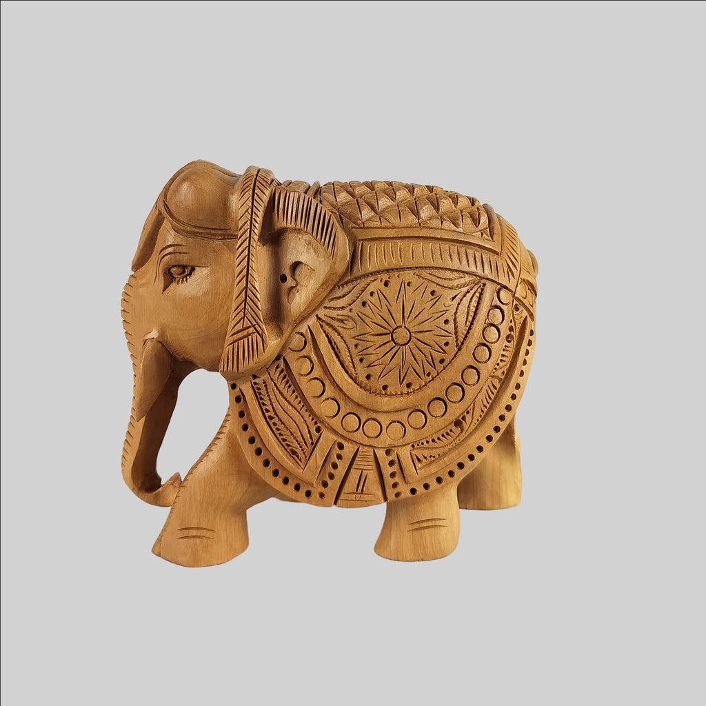 Whitewood Elephant Diamond Cutwork 4 in
