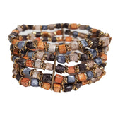 Load image into Gallery viewer, Bracelet with Elastic stones in Pink and Orange