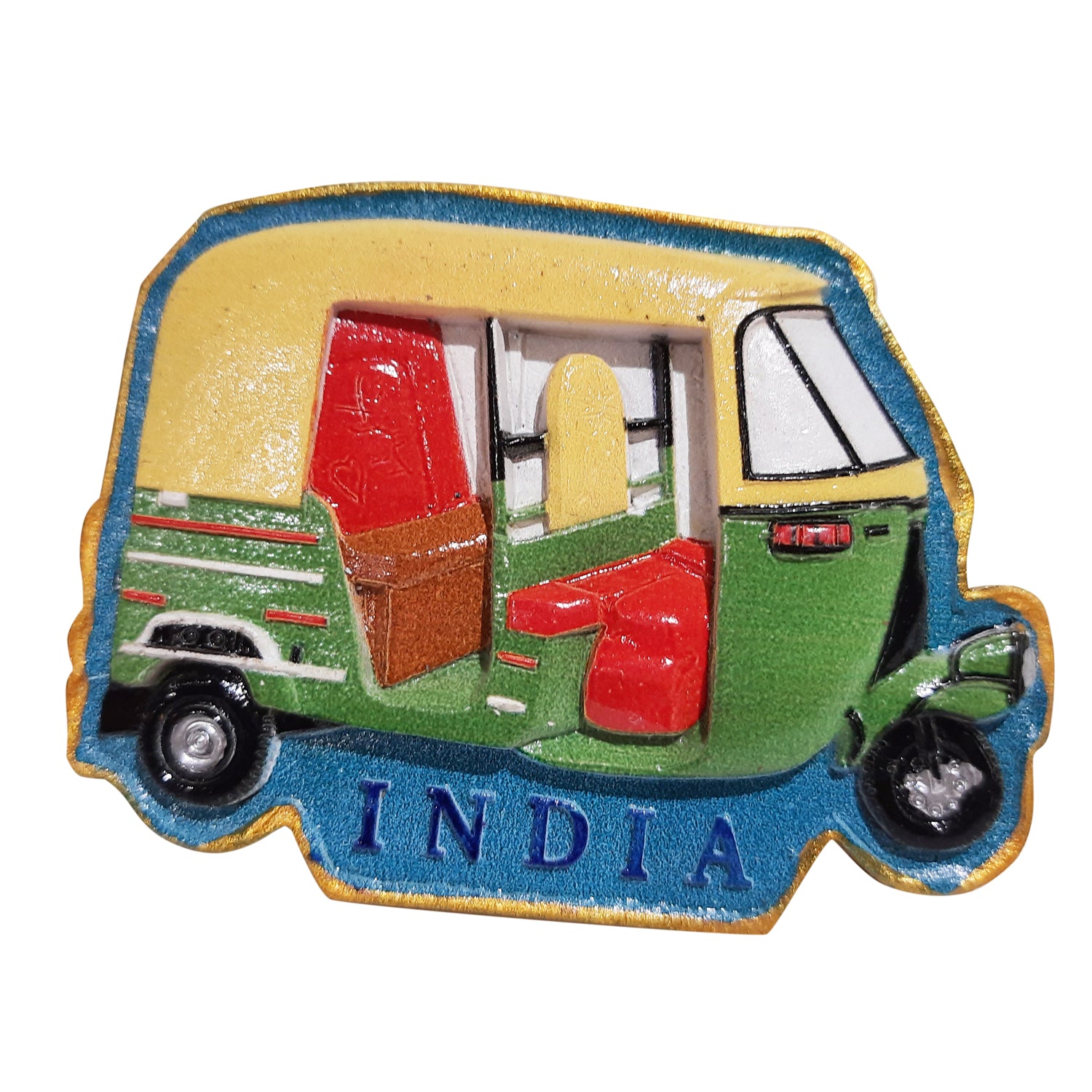 The Bombay Store Fridge Magnet Auto in Resin