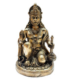 Load image into Gallery viewer, Brass Sitting Hanuman in Antique Finish 12 in