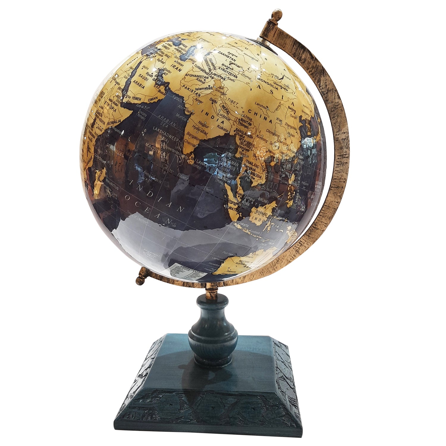 The Bombay Store Antique Globe with Wooden Base