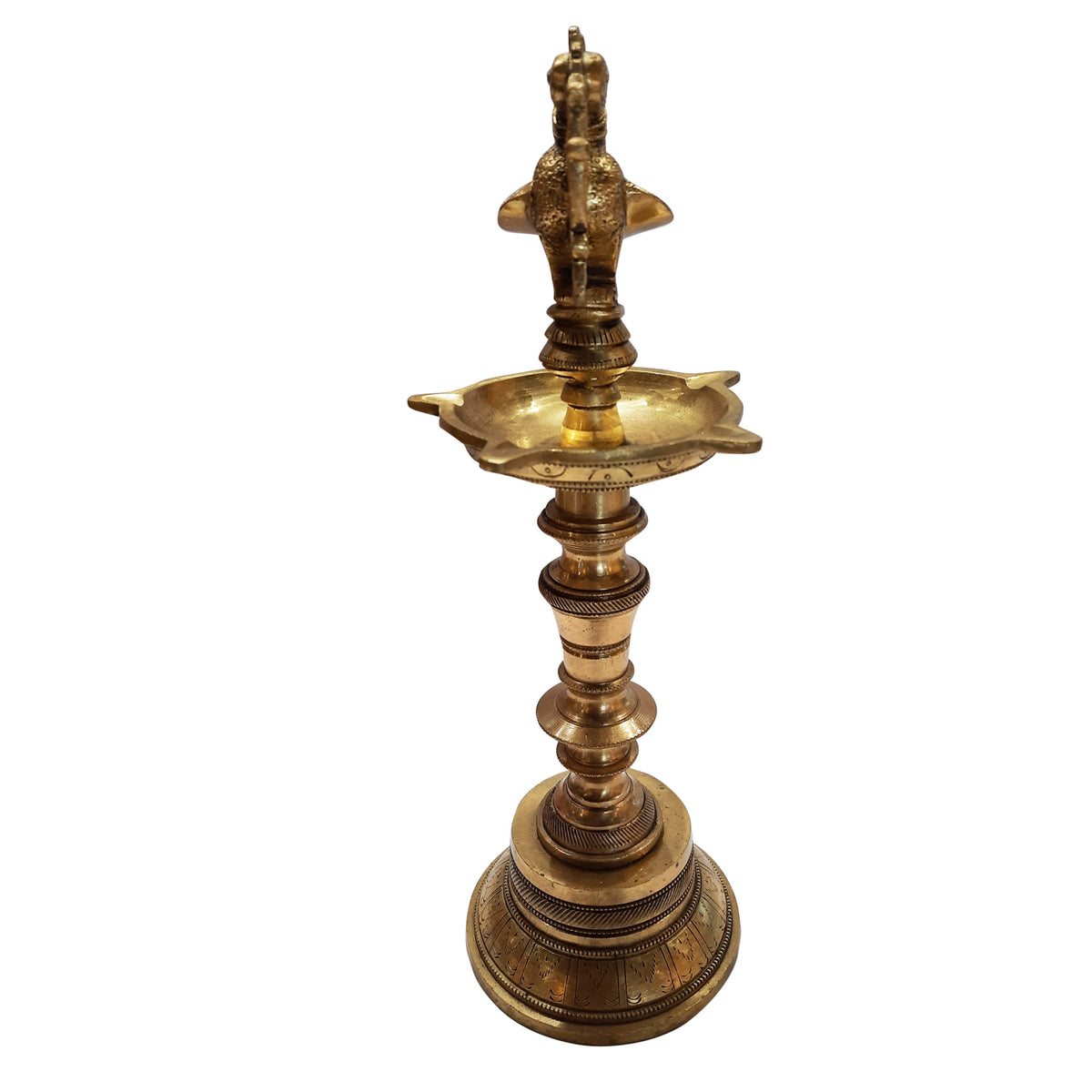 The Bombay Store Brass Peacock Deepak with Stand