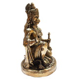 Load image into Gallery viewer, Brass Sitting Hanuman in Antique Finish 12 in