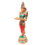 Load image into Gallery viewer, Brass Deep Lady With Stone Work 44 In
