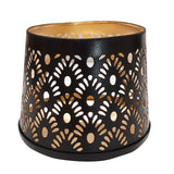 Load image into Gallery viewer, Iron Votive Holder Cutwork in Black 4 in