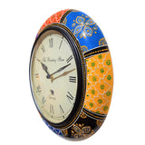 Load image into Gallery viewer, Wooden Wall Clock Handpainted 12 in