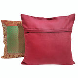 Load image into Gallery viewer, Art Silk Cushion Cover 16 x 16 in - Set of 2 (Assorted Colour &amp; Design)