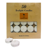 गैलरी व्यूवर में इमेज लोड करें, Tealight Candles Unscented White (Pack of 50)