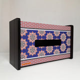 Load image into Gallery viewer, Ajrakh Rectangle Tissue Box Holder (Indigo)