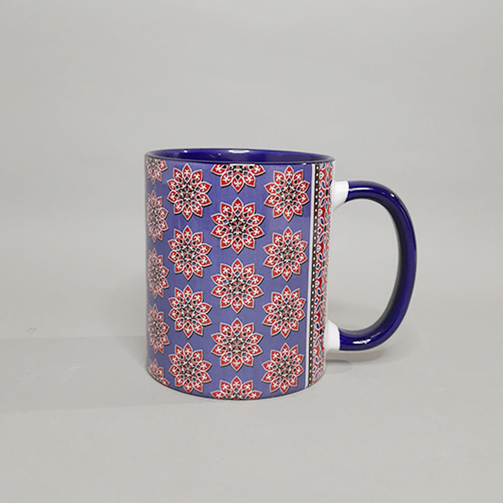 The Bombay Store Ajrakh Coffee Mugs Set of 2 (300 ml each)