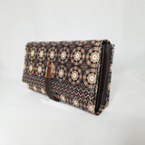 Load image into Gallery viewer, Ajrakh Wallet with Mobile case (Brown)